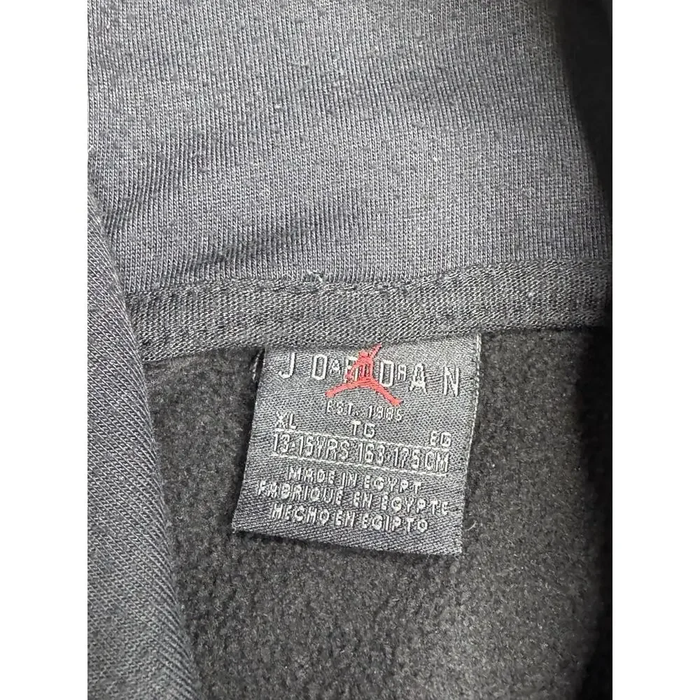 Nike Air Jordan Dri-FIT Hoodie Boys XL Black Gray Jumpman Colorblock